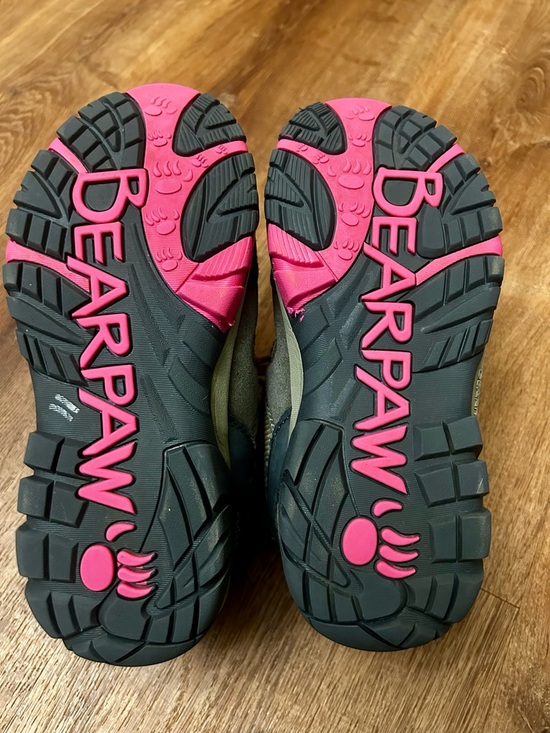 GUC BEARPAW Women's Corsica Wide Mid-Cut Hiking Boots 4390X Taupe/Pink Size 7 - Picture 11 of 12